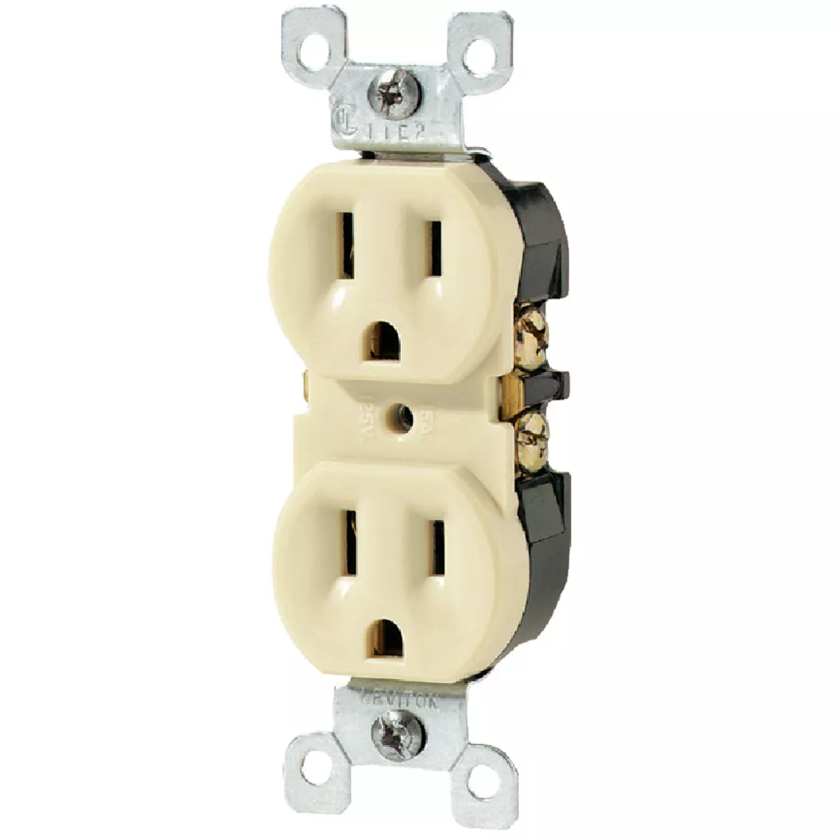 Leviton 15A Ivory Shallow Grounded 5-15R Duplex Outlet - photo 2