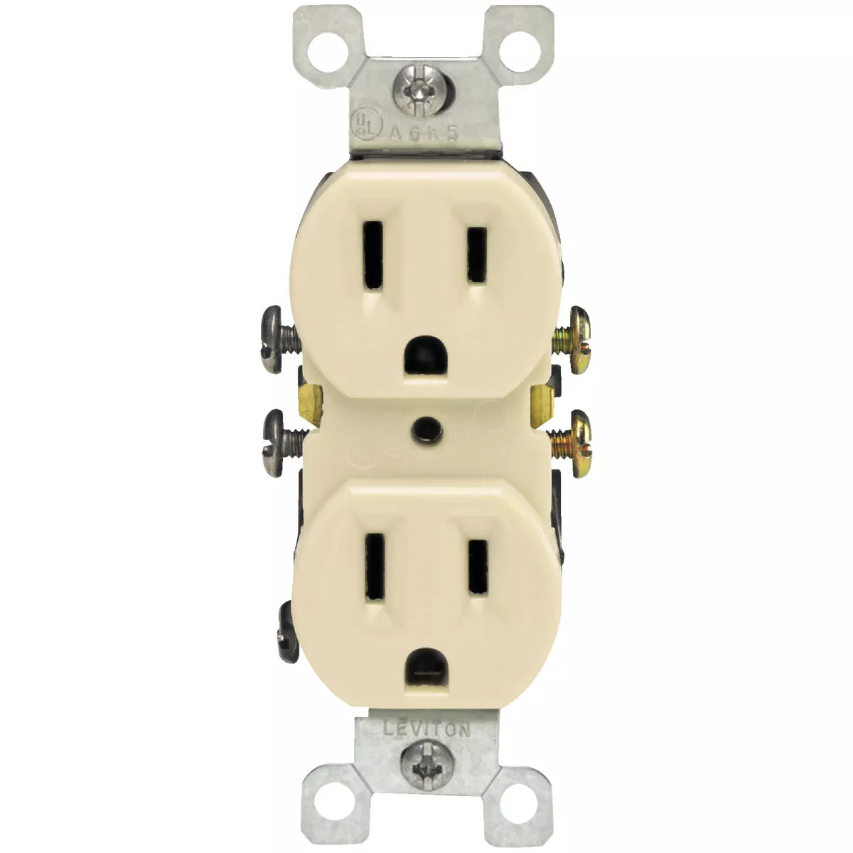 Leviton 15A Ivory Shallow Grounded 5-15R Duplex Outlet - photo 3