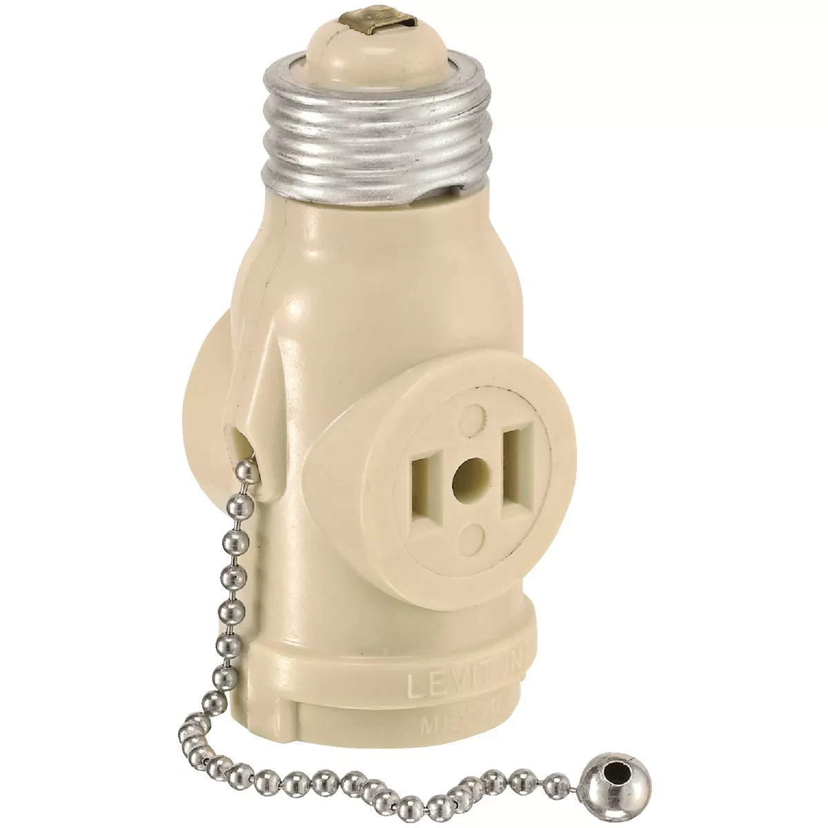 Leviton Ivory 125V Pull Chain Socket Adapter - photo 2