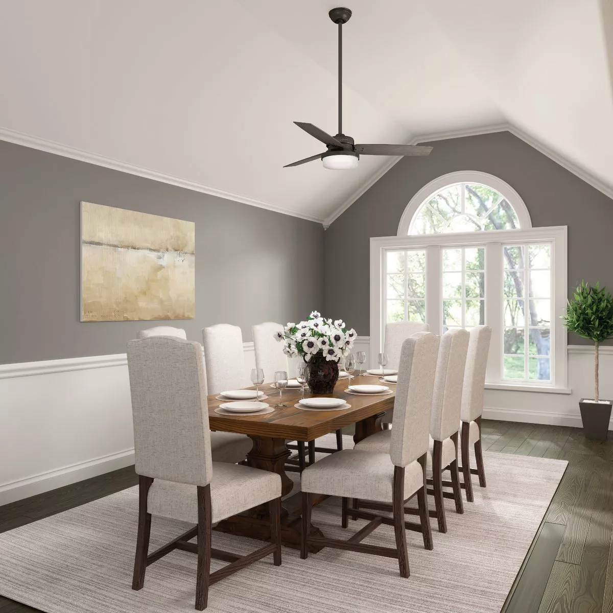 Hunter Sentinel 52 In. Premier Bronze Ceiling Fan with Light Kit and Handheld Remote Control - photo 3