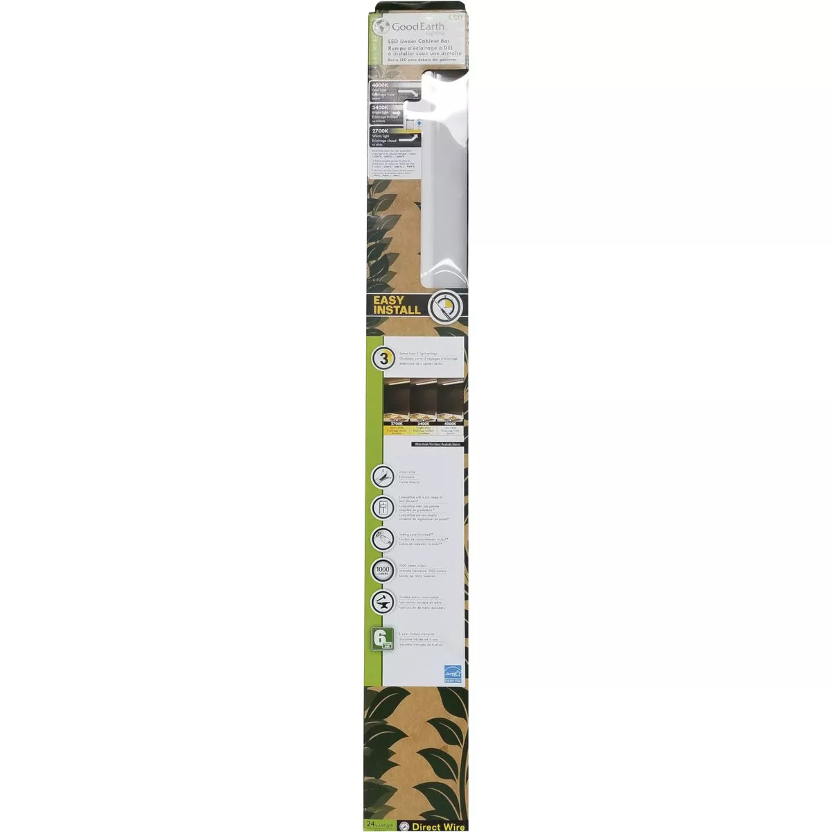 Good Earth Lighting 24 In. Direct Wire White LED Color Temperature Changing Under Cabinet Light - photo 2