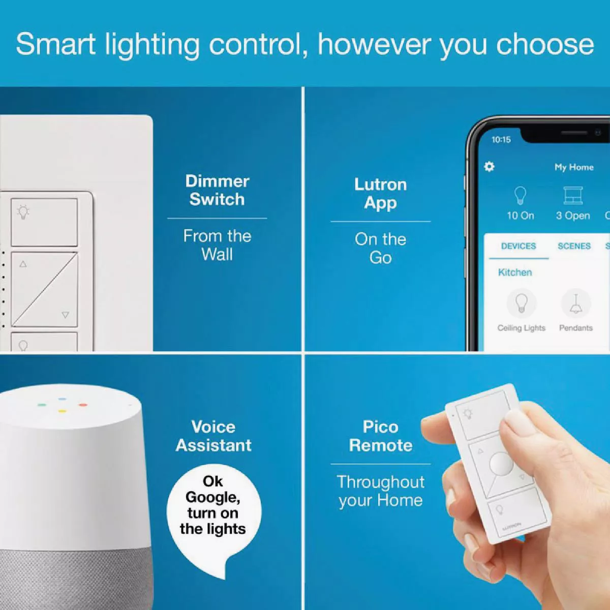 Lutron Caseta White Smart Lighting Wireless Dimmer - photo 9