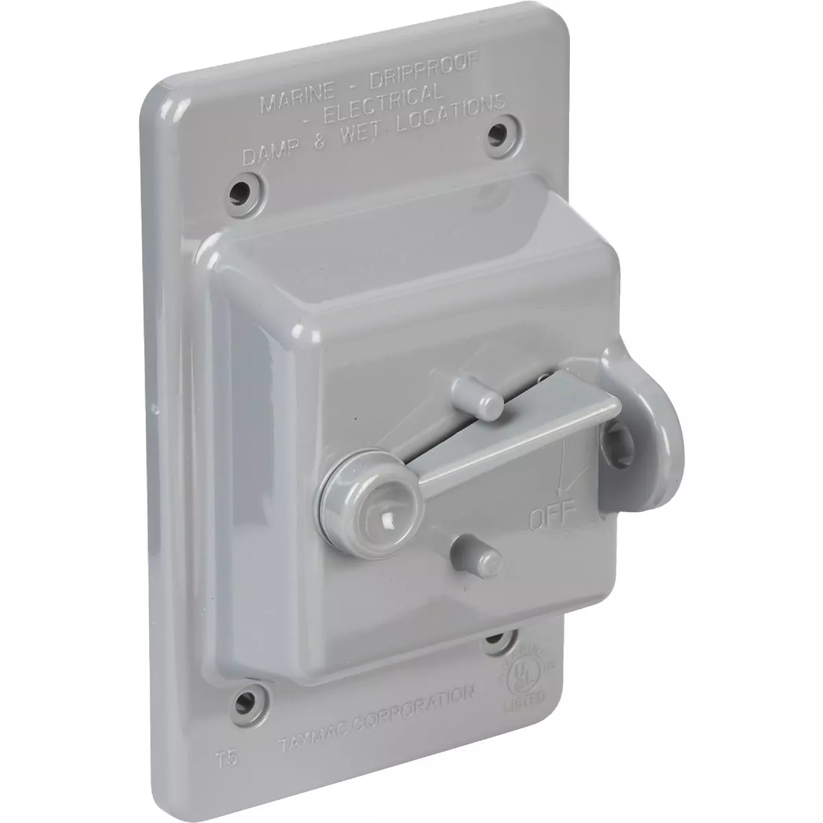 Bell Gray Single Gang Vertical Mount Weatherproof Polycarbonate Outdoor Switch Cover - photo 3