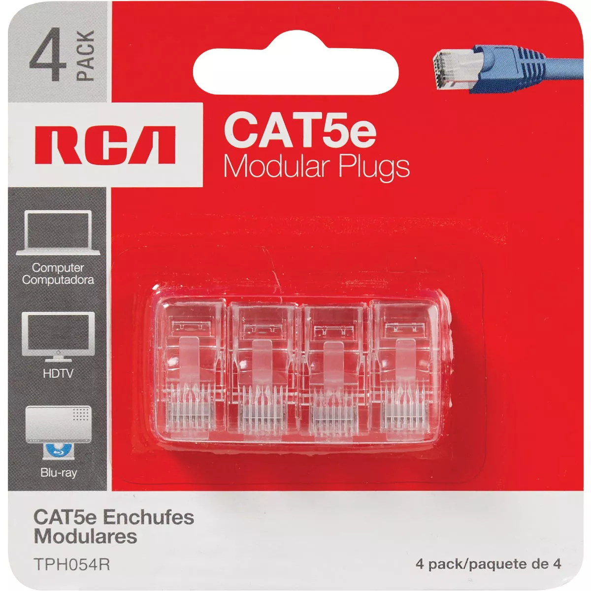 RCA CAT-5E Clear Modular Plug Connector (4-Pack) - photo 2