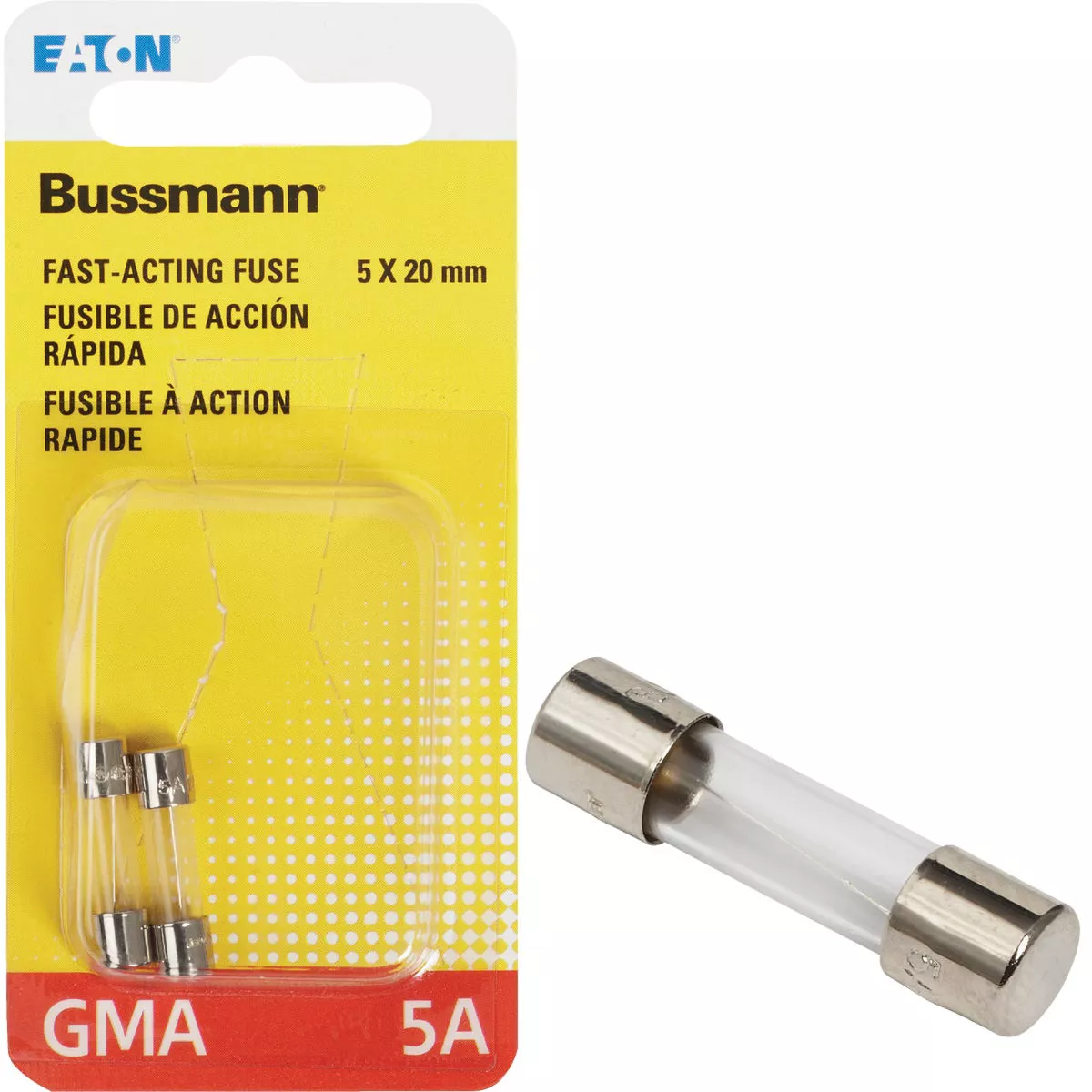 Bussmann 5A GMA Glass Tube Electronic Fuse (2-Pack)