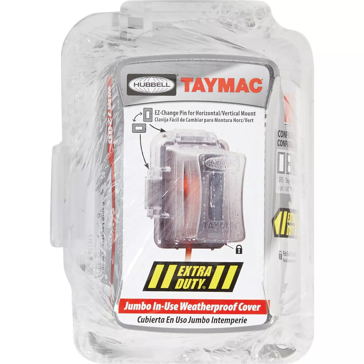 TayMac Extra Duty Single Gang Vertical/Horizontal Mount Polycarbonate Clear Deep In-Use Outdoor Outlet Cover - photo 2