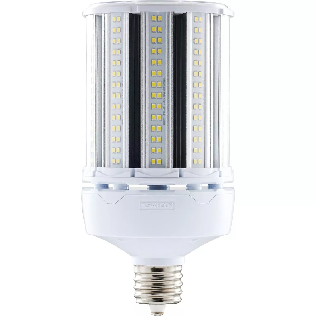 Satco Hi-Pro 400W HID Equivalent Clear Corn Cob Mogul Extended Base LED High-Intensity Light Bulb w/Safety Chain