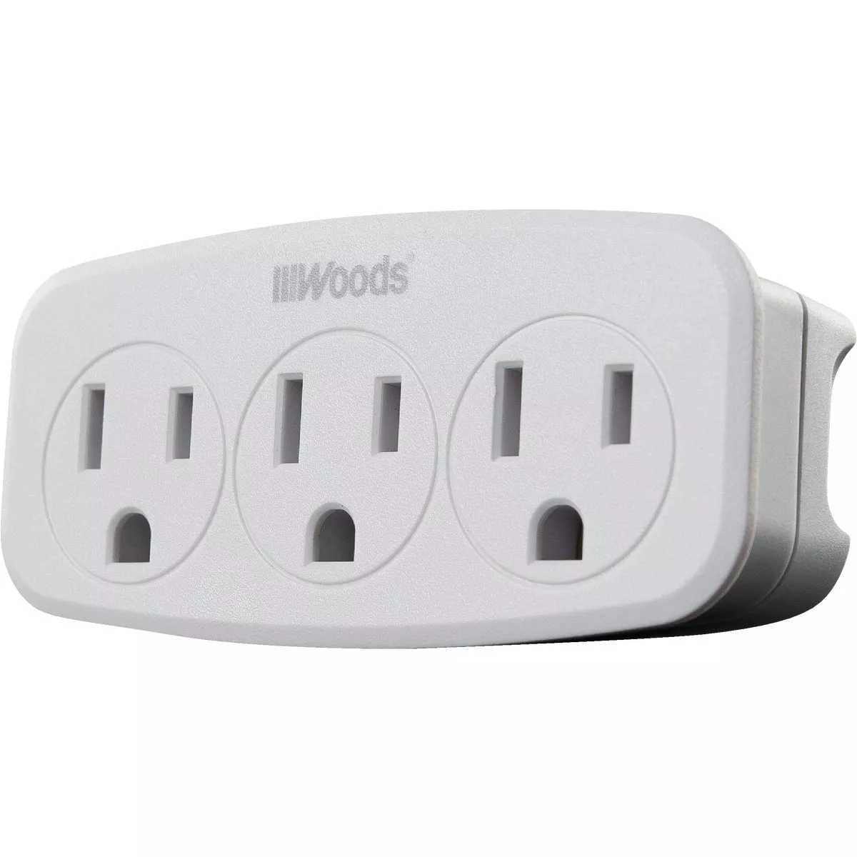 Woods White 15A 3-Outlet Tap