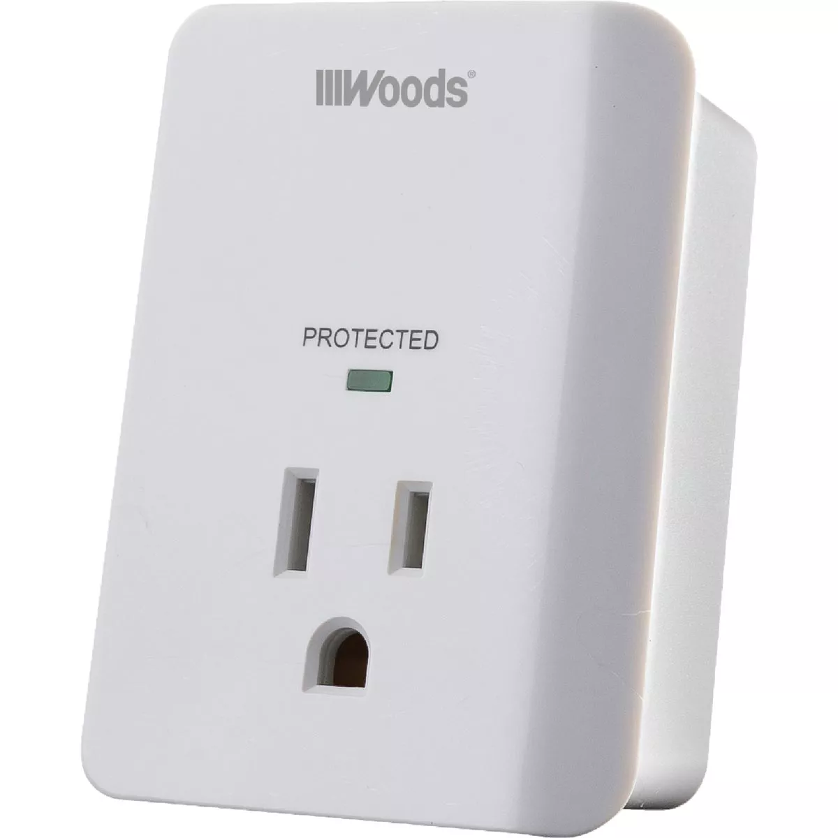 Woods 1-Outlet 15A White Surge Tap Appliance Alarm