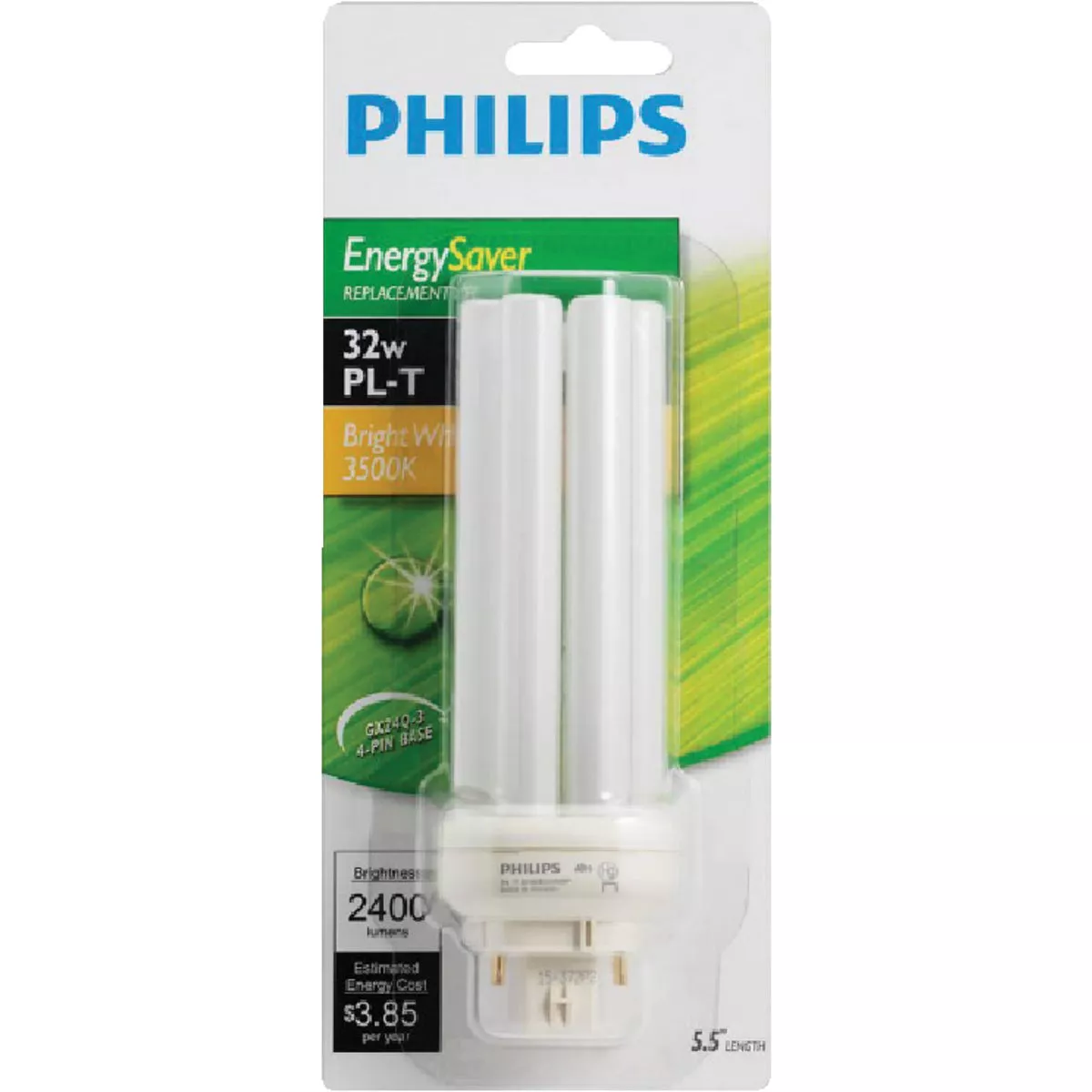 Philips 150W Equivalent Cool White GX24Q-3 Base PL-T CFL Light Bulb - photo 2