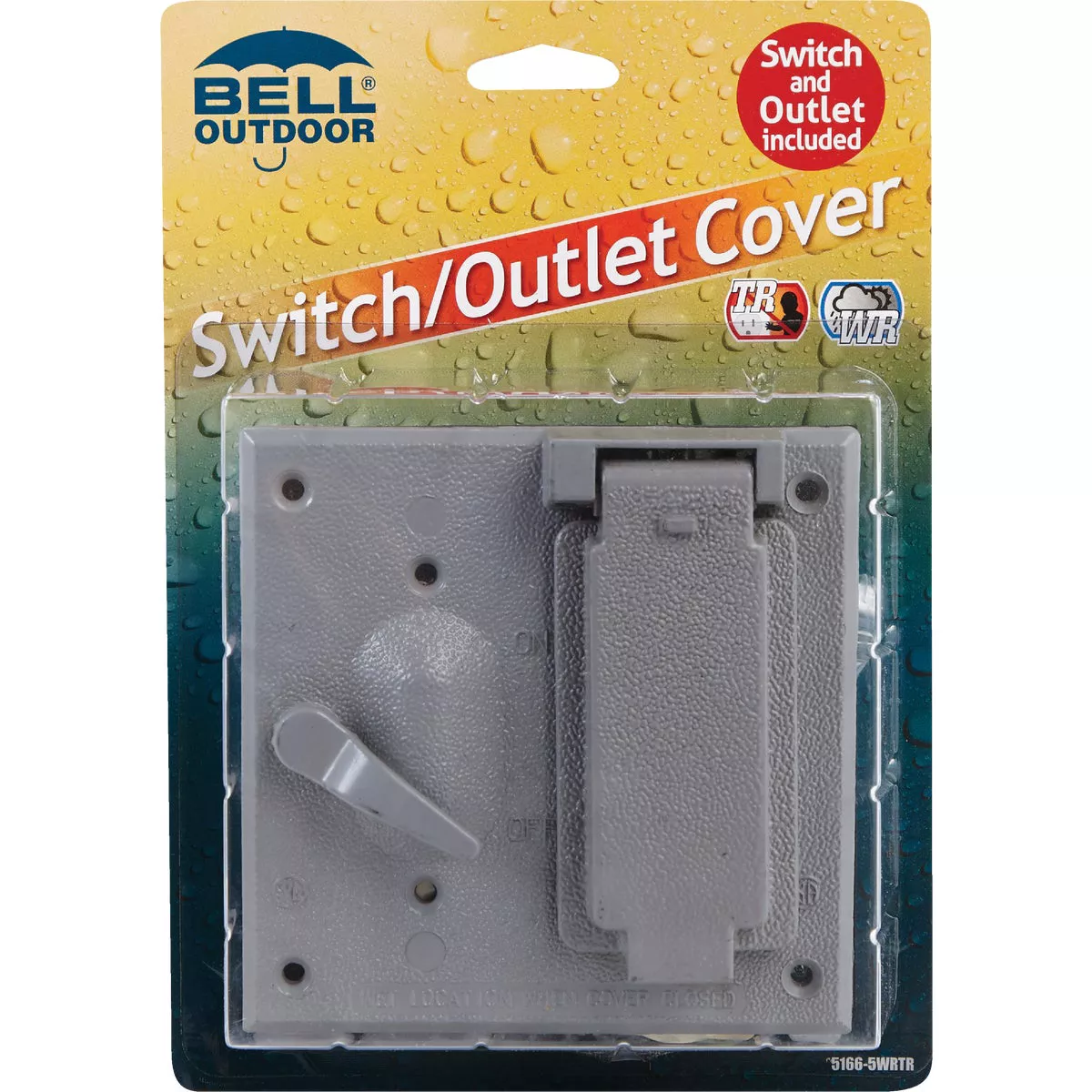 Bell 2-Gang Vertical Mount Die-Cast Metal Gray Outdoor Outlet Cover - photo 2