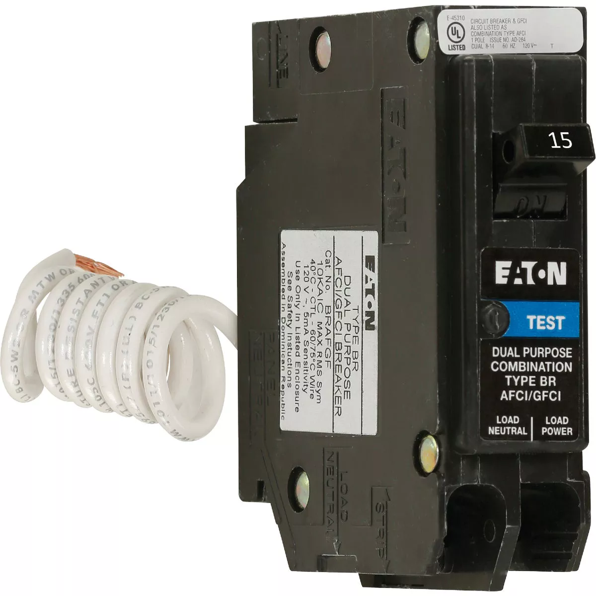 Eaton BR 15A Single-Pole Short Body AFCI/GFCI Breaker | True Value Hardware