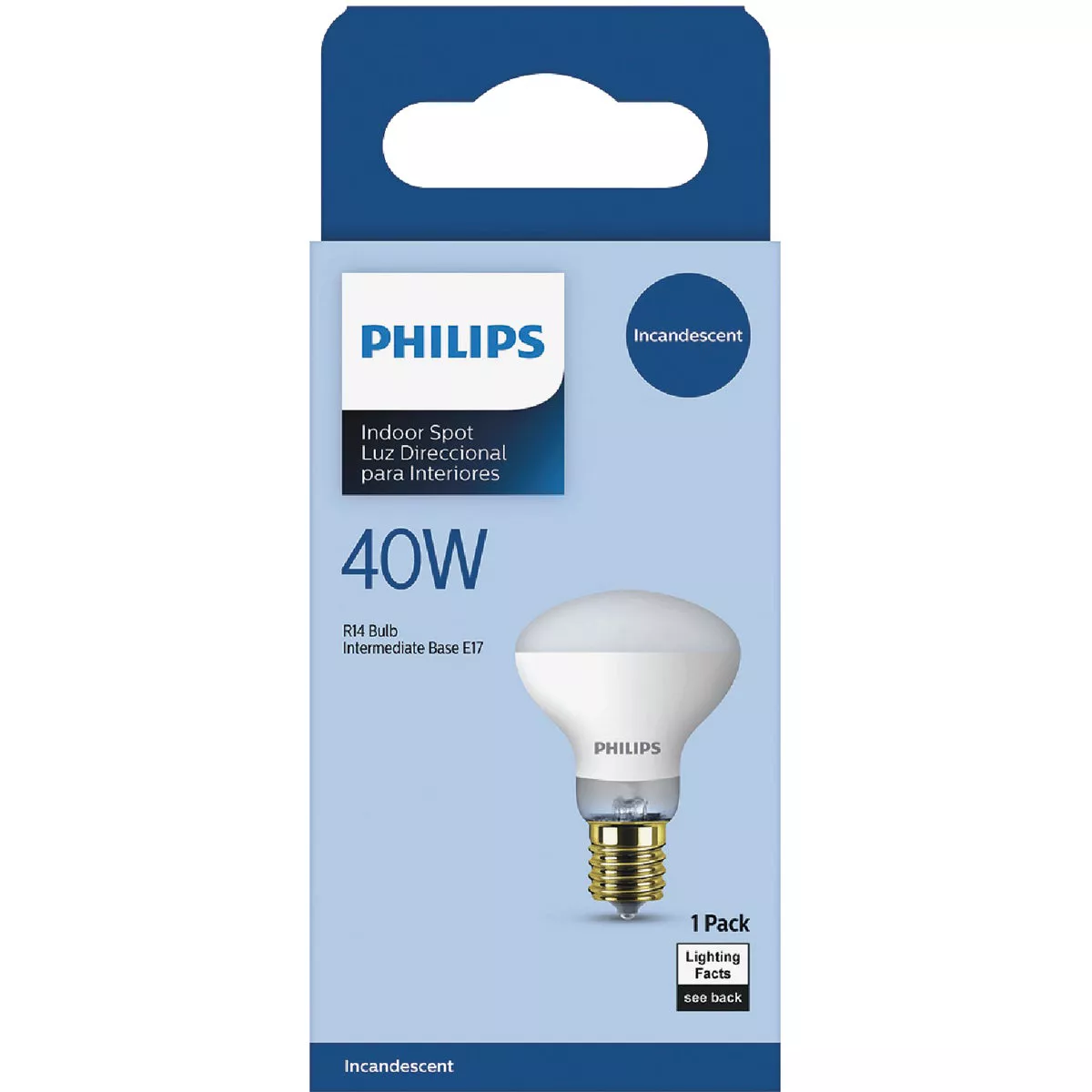 Philips 40W Frosted Intermediate R14 Indoor Incandescent Mini Spotlight Light Bulb - photo 2