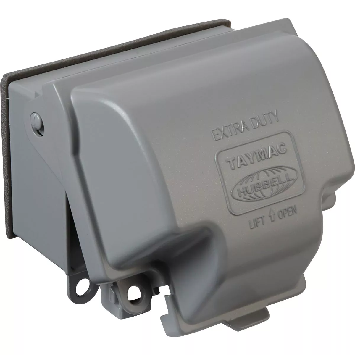 TayMac RaynGuard Extra-Duty Single Gang Horizontal Die-Cast Metal Gray In-Use Outdoor Outlet Cover - photo 3