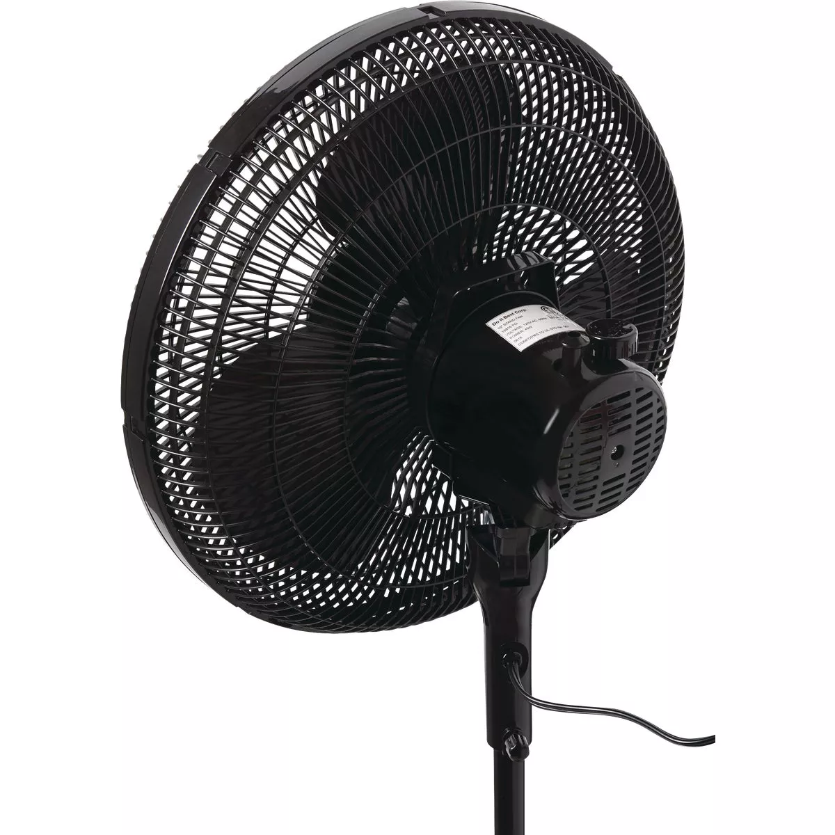 Best Comfort 16 In. 3-Speed 38 In. to 49 In. H. Black Oscillating Pedestal Fan - photo 4