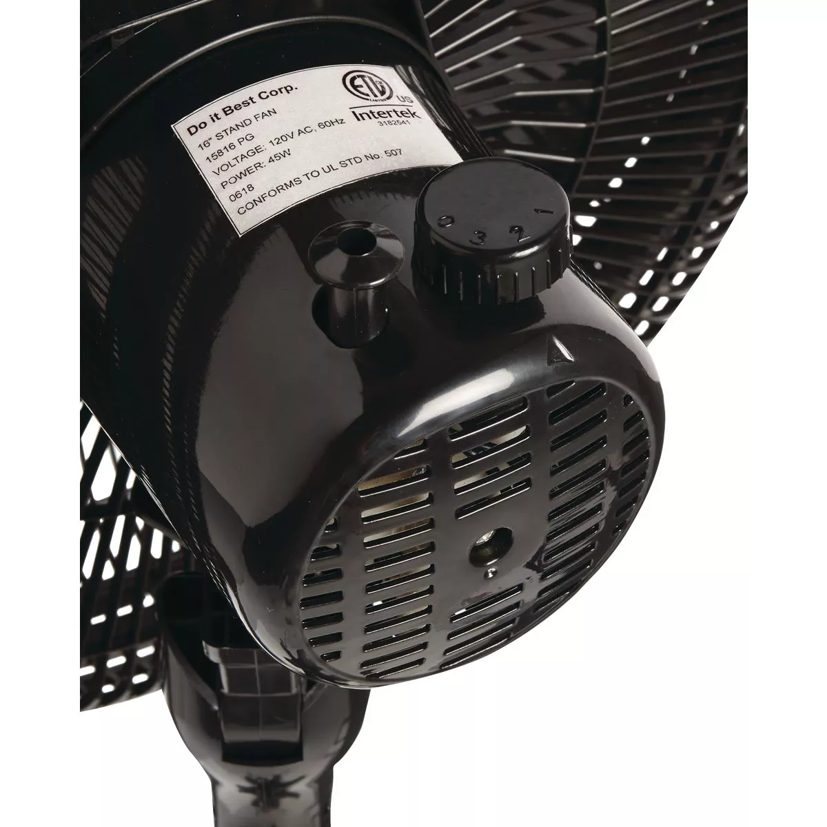 Best Comfort 16 In. 3-Speed 38 In. to 49 In. H. Black Oscillating Pedestal Fan - photo 5