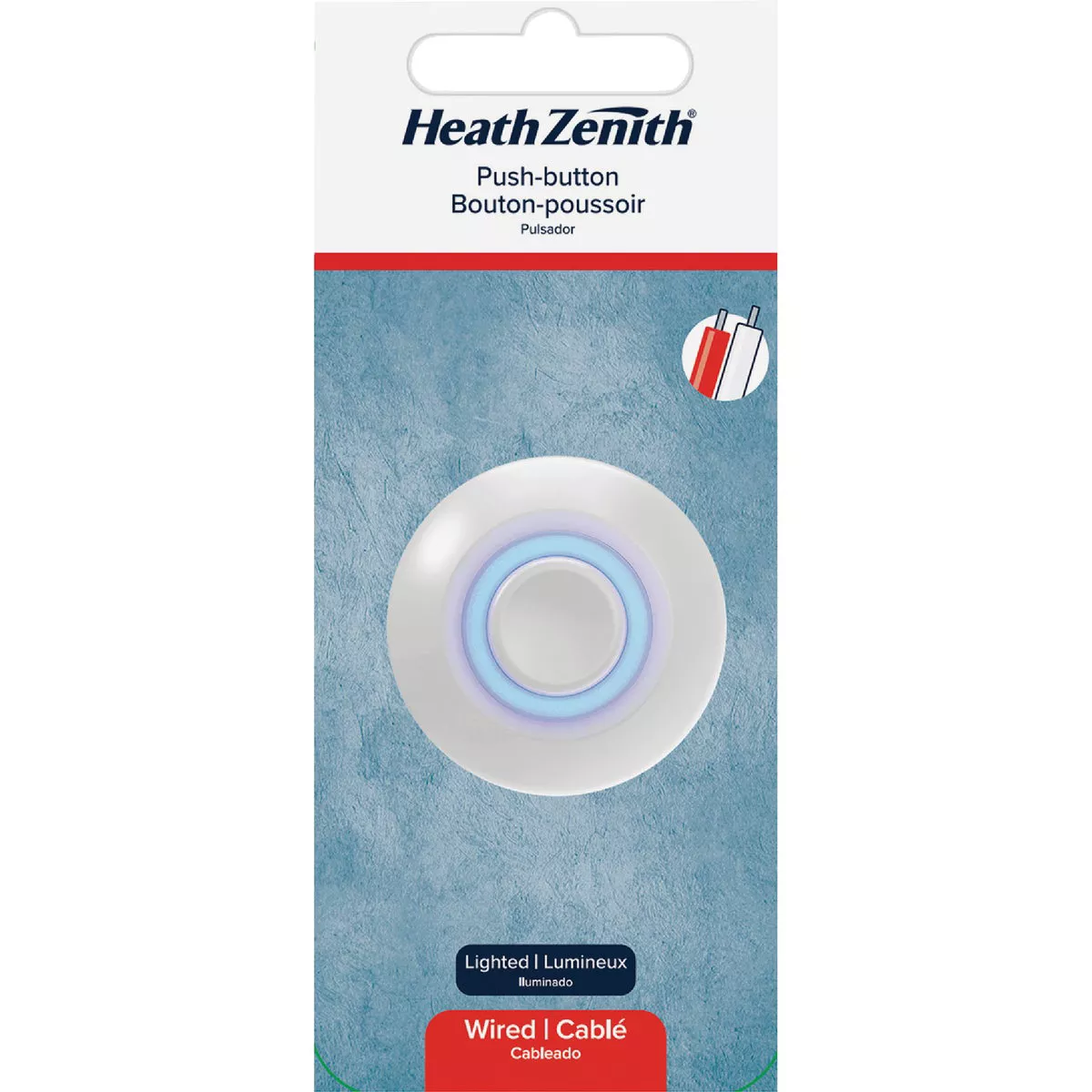 Heath Zenith White Metal Lighted Doorbell Button - photo 2