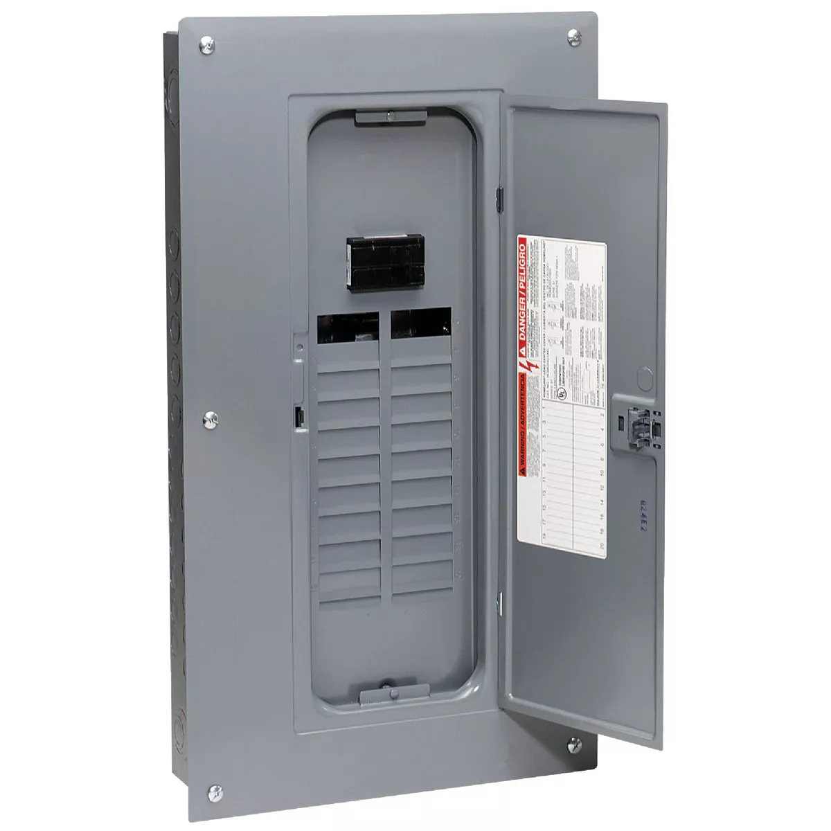 Square D Homeline 100A 20-Space 40-Circuit Indoor Main Breaker Plug-on Neutral Load Center
