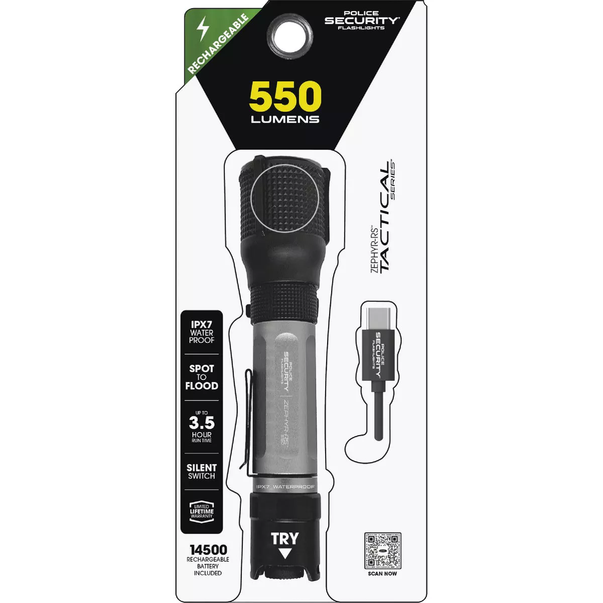 Police Security Zephyr-RS 550 Lm. LED Flashlight - photo 2