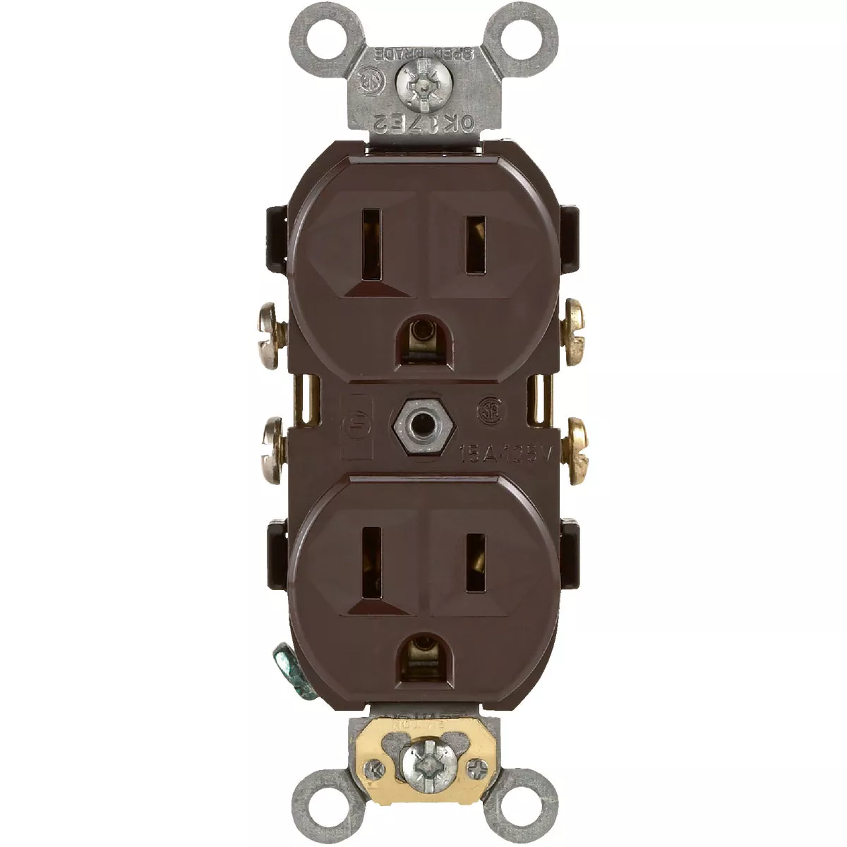 Leviton 15A Brown Commercial Grade 5-15R Duplex Outlet - photo 2