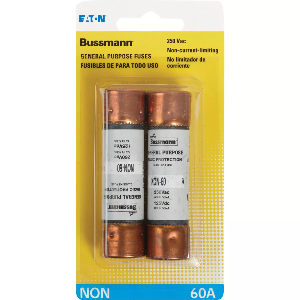 Bussmann 60A NON Cartridge General Purpose Cartridge Fuse (2-Pack) - photo 2