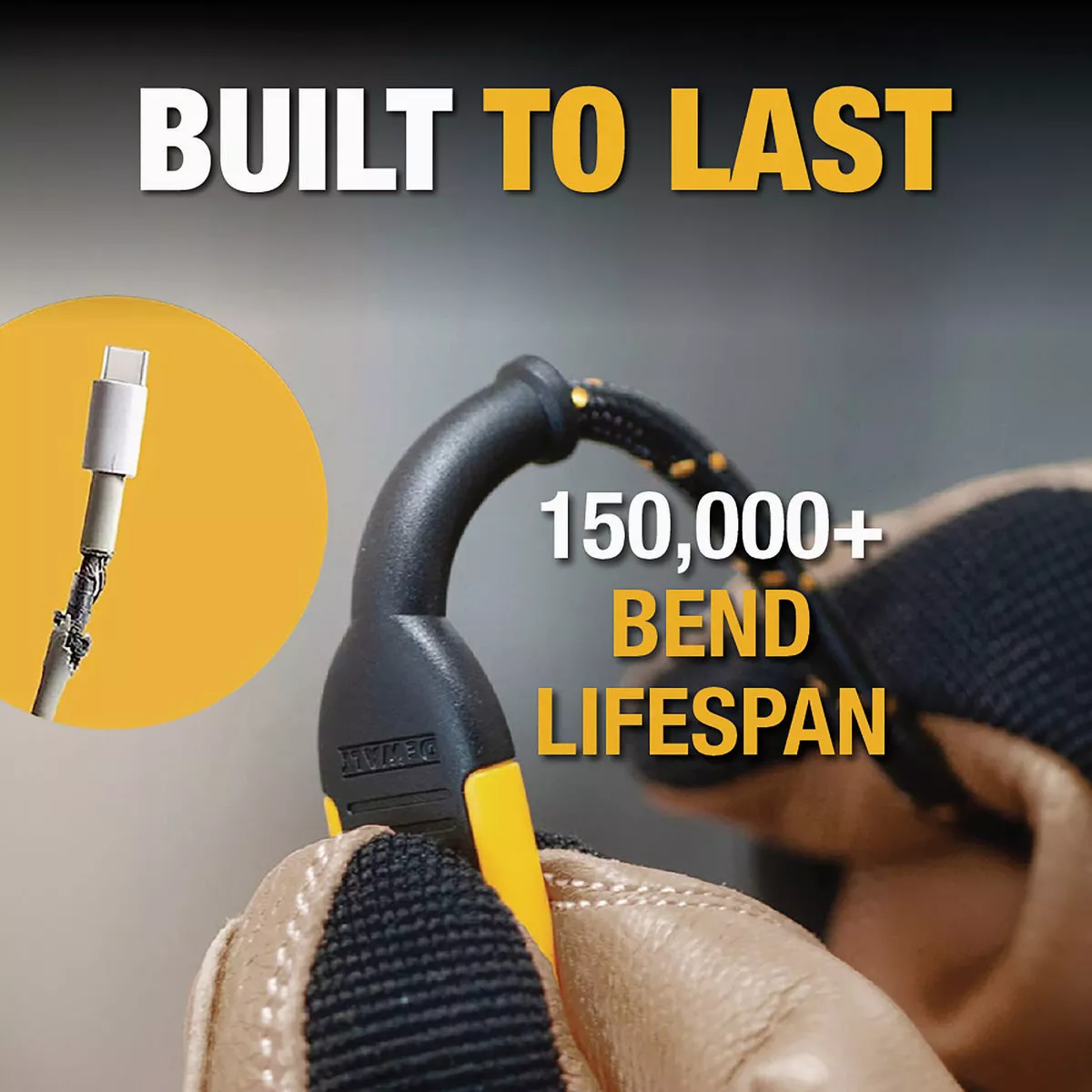 DEWALT 4 Ft. Lightning to USB Reinforced Braided Cable - photo 4