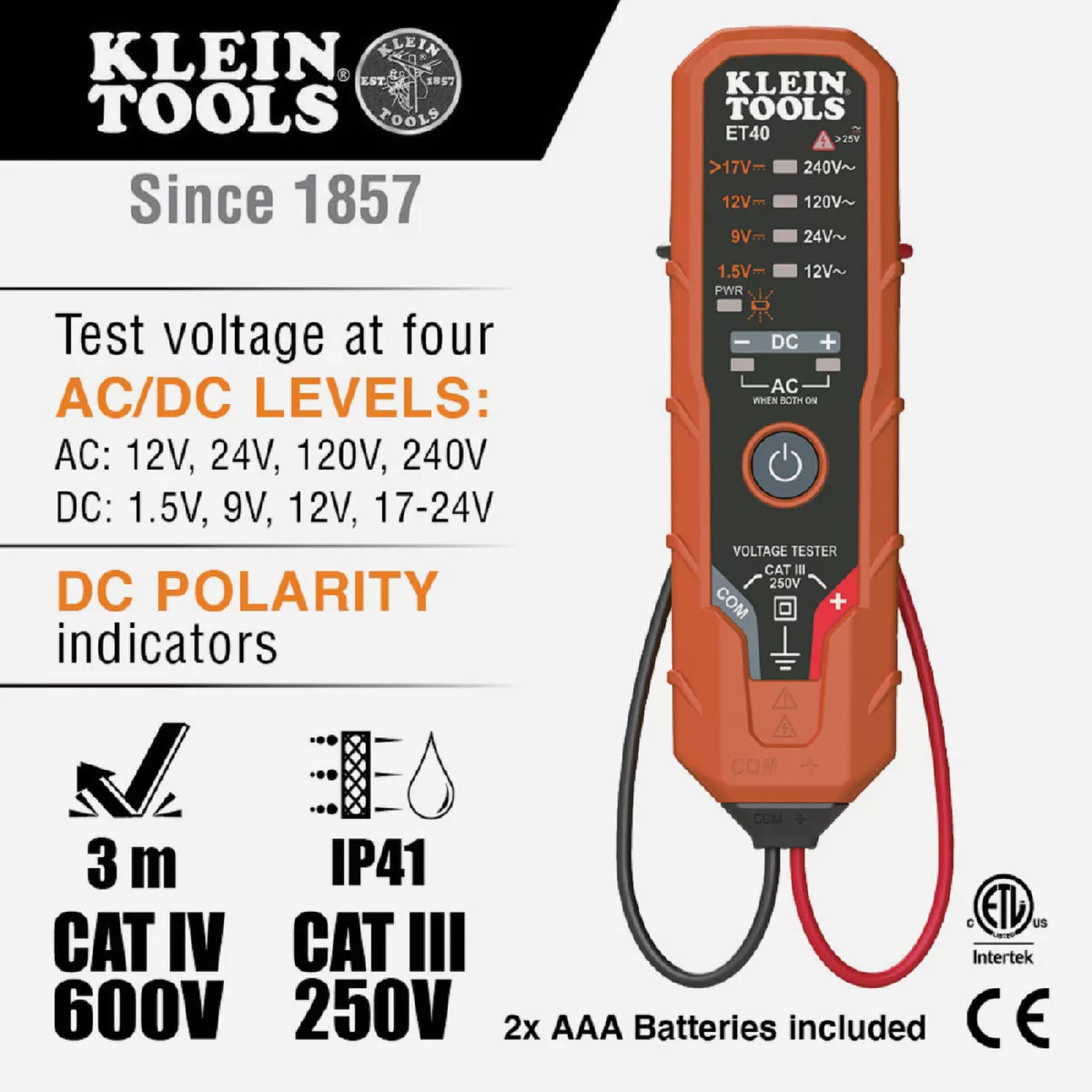 Klein AC/DC Electronic Voltage Tester - photo 5