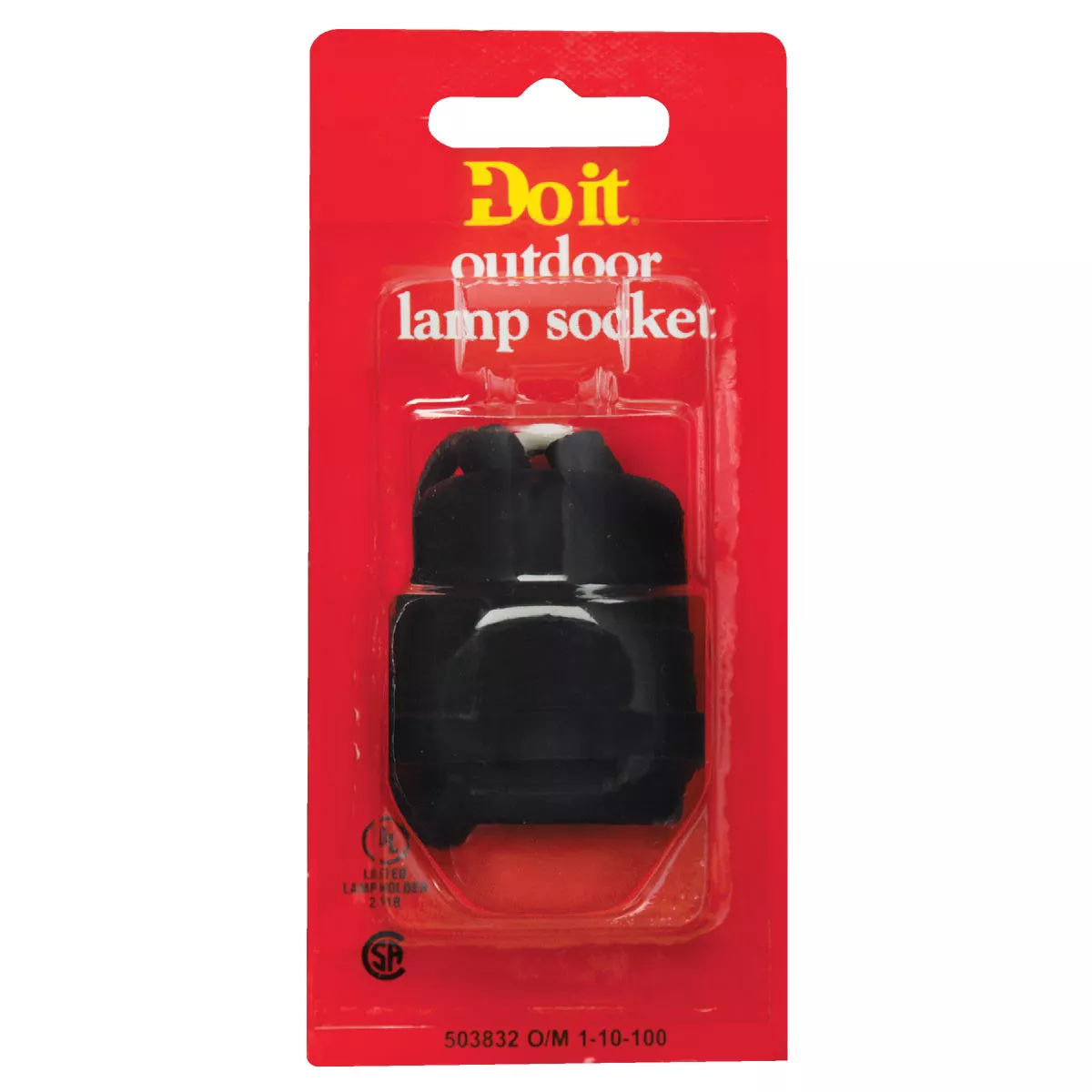 Do it Weatherproof Medium Base Black Lamp Socket - photo 2