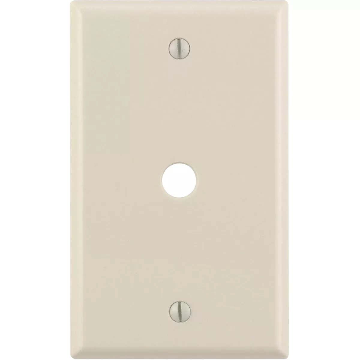 Leviton 1-Gang Plastic Light Almond Telephone/Cable Wall Plate with 0.312 In. Hole