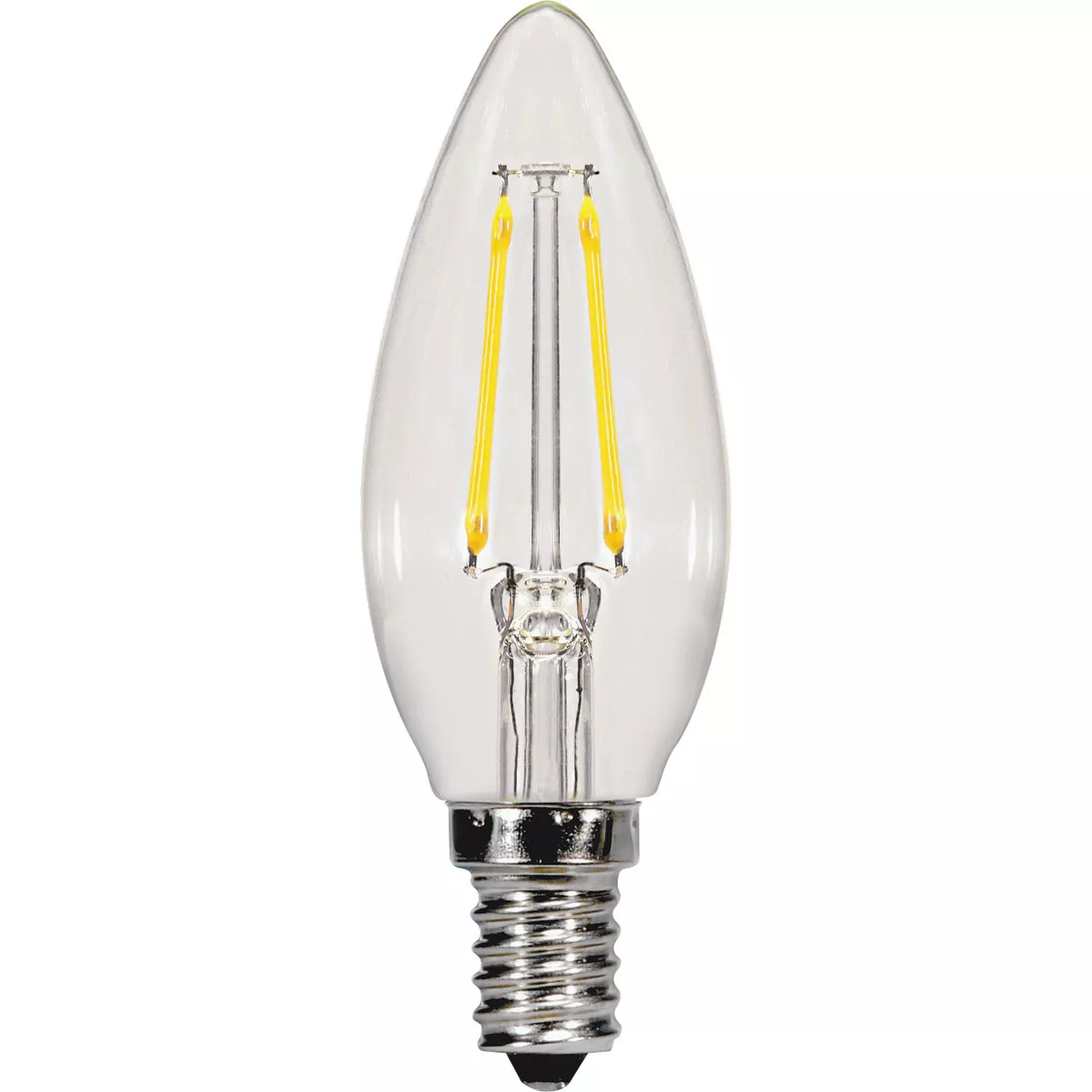 Satco 25W Equivalent Warm White B11 Candelabra Traditional LED Decorative Light Bulb (2-Pack)