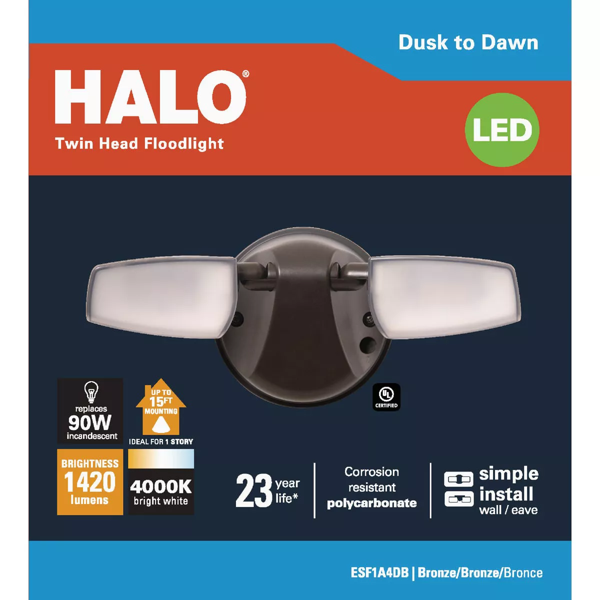 Halo Bronze Dusk to Dawn 15W LED Floodlight Fixture - photo 2