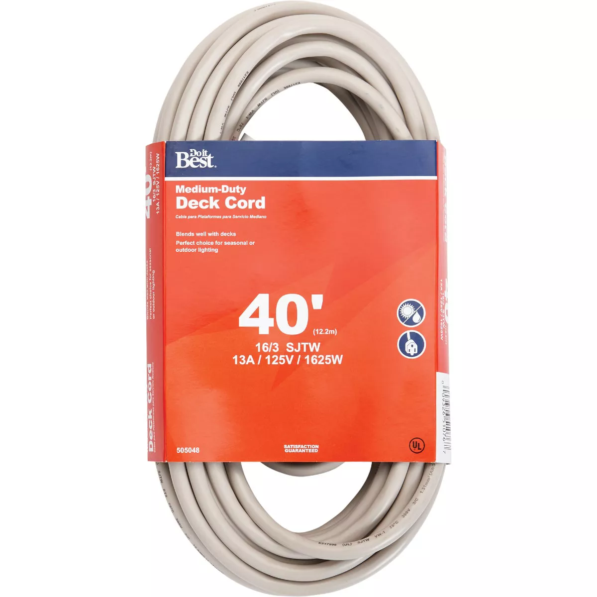 Master Electrician 40 Ft. 16/3 Medium-Duty Tan Deck Extension Cord
