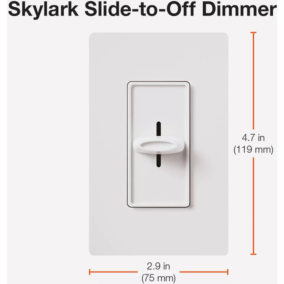 Lutron Skylark Incandescent Ivory Slide Dimmer Switch - photo 3