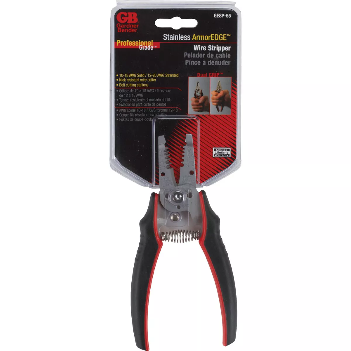 Gardner Bender 6-1/2 In. 10 to 18 AWG Solid, 12 to 20 AWG Stranded Armor Edge Cable Stripper - photo 2