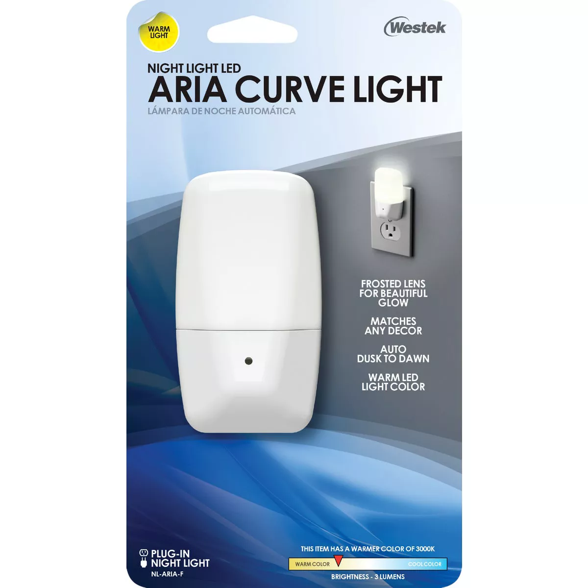 Westek Aria White Dusk To Dawn LED Night Light - photo 2