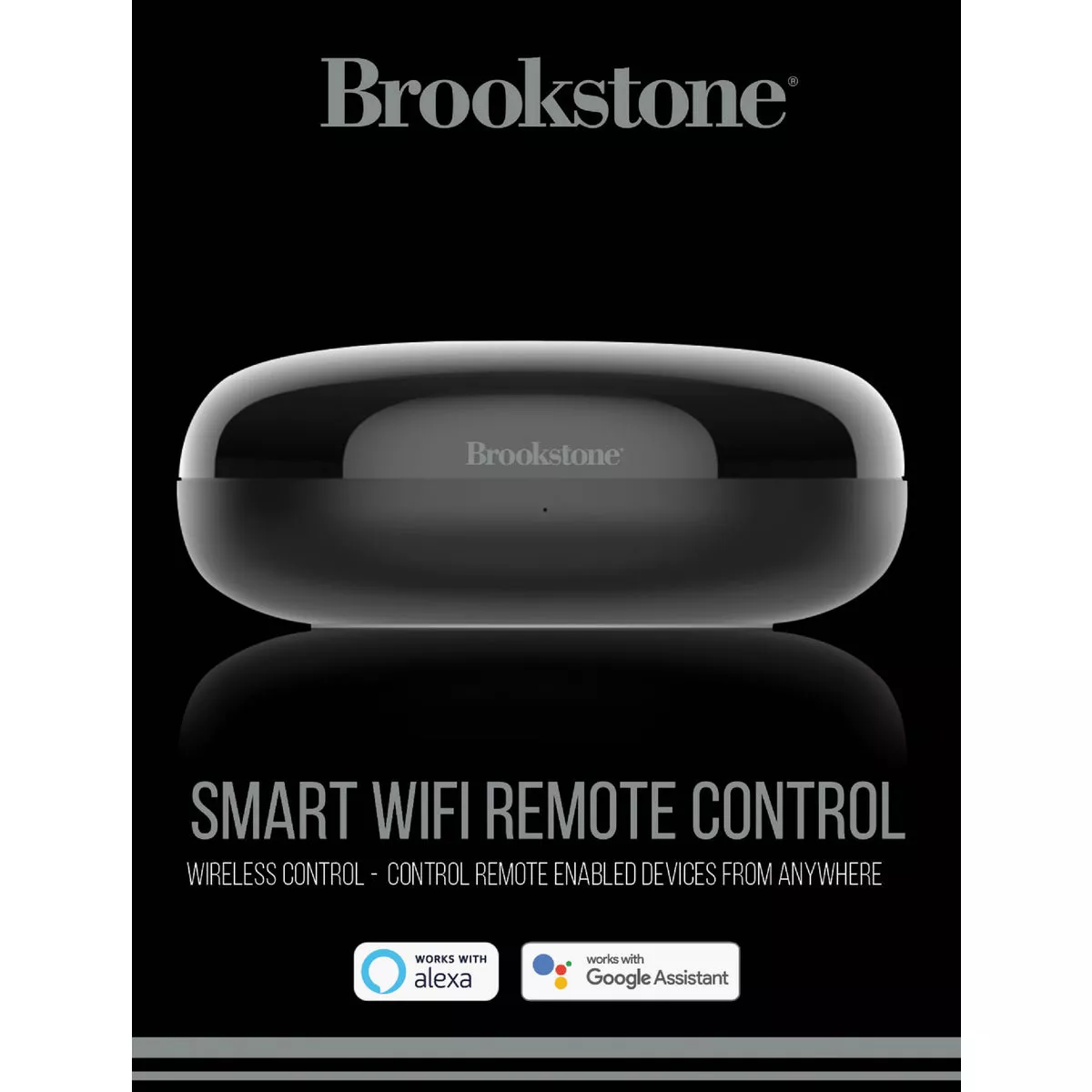 Brookstone Smart WiFi Black Remote Control