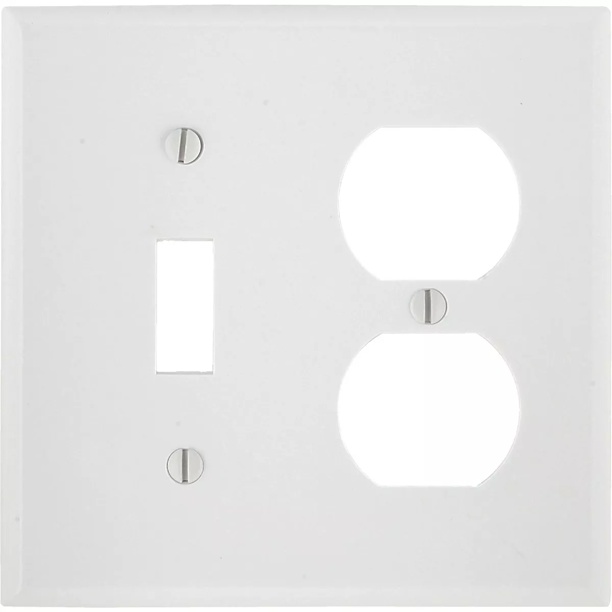 Leviton Oversized 2-Gang Thermoset Single Toggle/Duplex Outlet Wall Plate, White