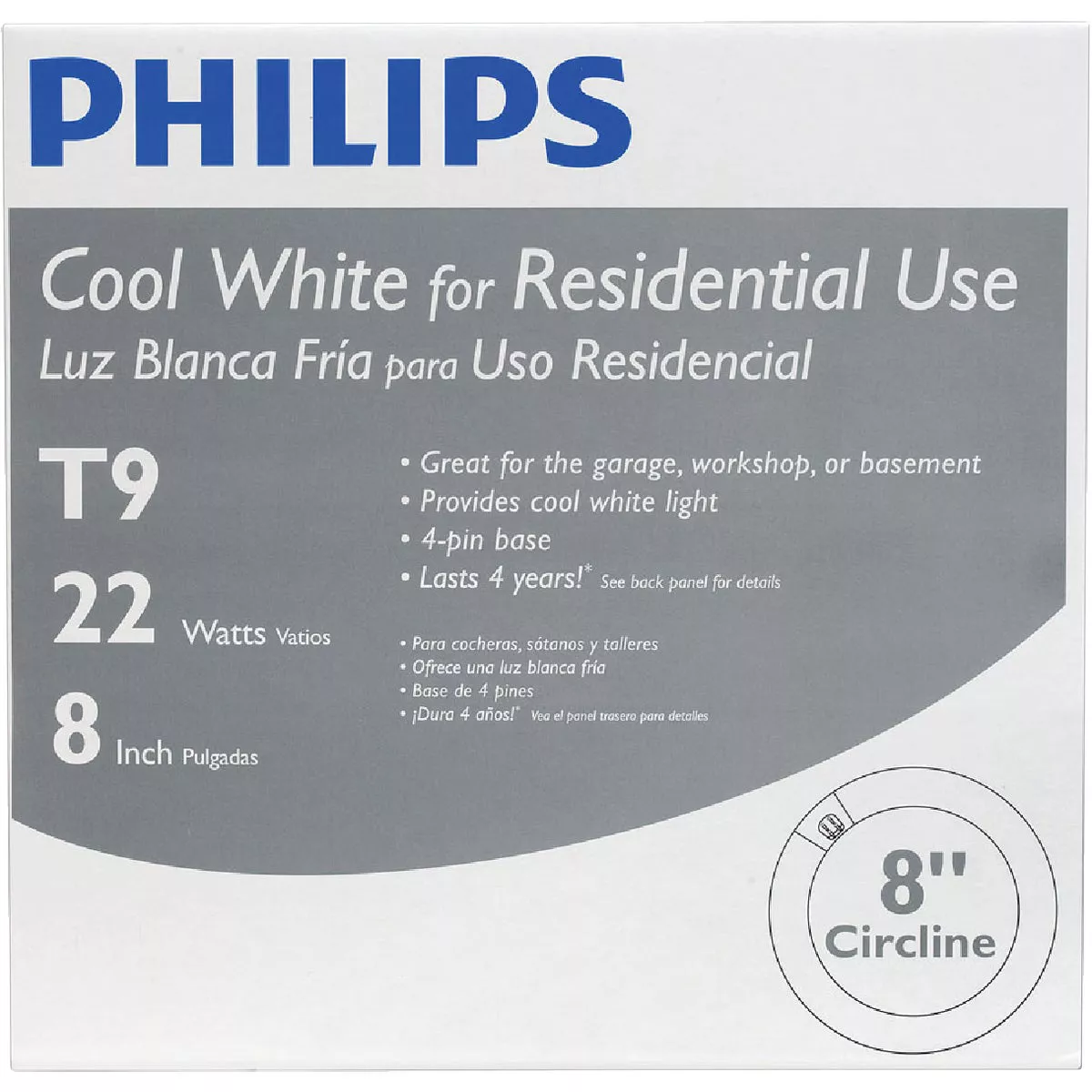 Philips 22W 8 In. Cool White T9 4-Pin Circline Fluorescent Tube Light Bulb - photo 2