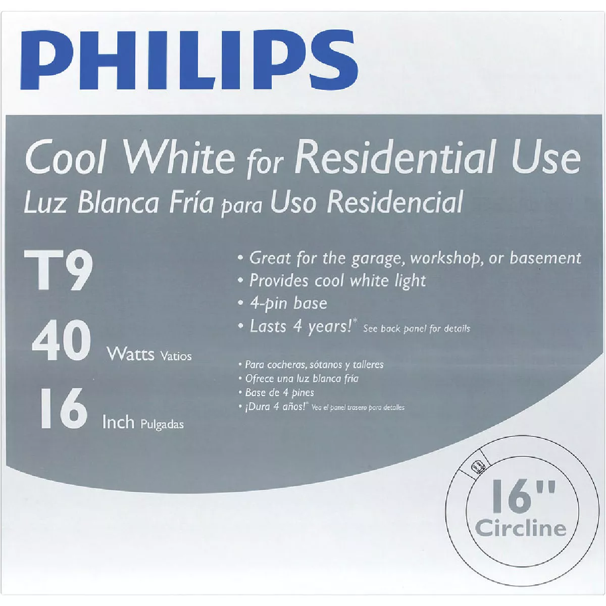Philips 40W 16 In. Cool White T9 4-Pin Circline Fluorescent Tube Light Bulb - photo 2