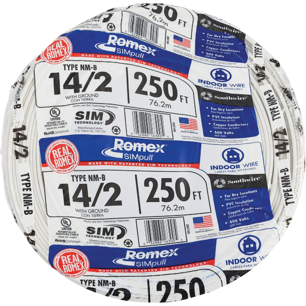 Romex 250 Ft 14 2 Solid White NMW G Electrical Wire Do It Best