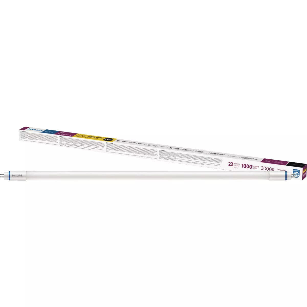Philips MainsFit 14W Equivalent 22 In. Bright White T5 G5 LED Tube Light Bulb