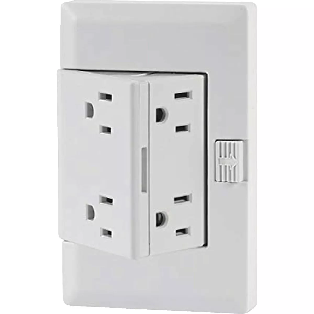 theOUTlet 15A White Residential Tamper Resistant Permanent Outlet Extender