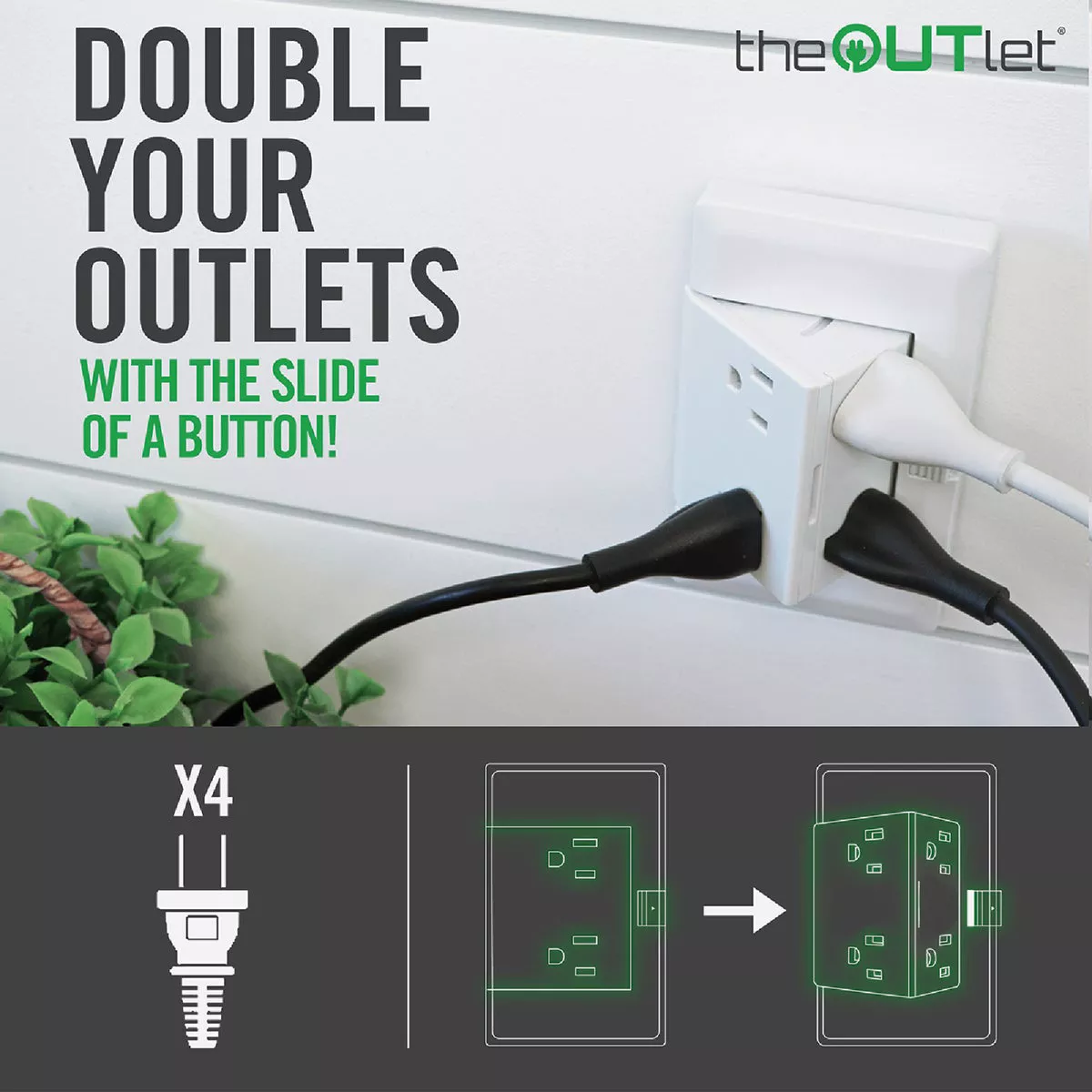 theOUTlet 15A White Residential Tamper Resistant Permanent Outlet Extender - photo 3