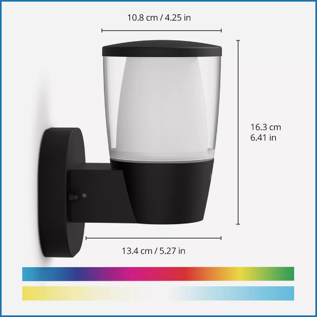 Wiz Color Smart Black LED Color Smart Wall Light Fixture - photo 3