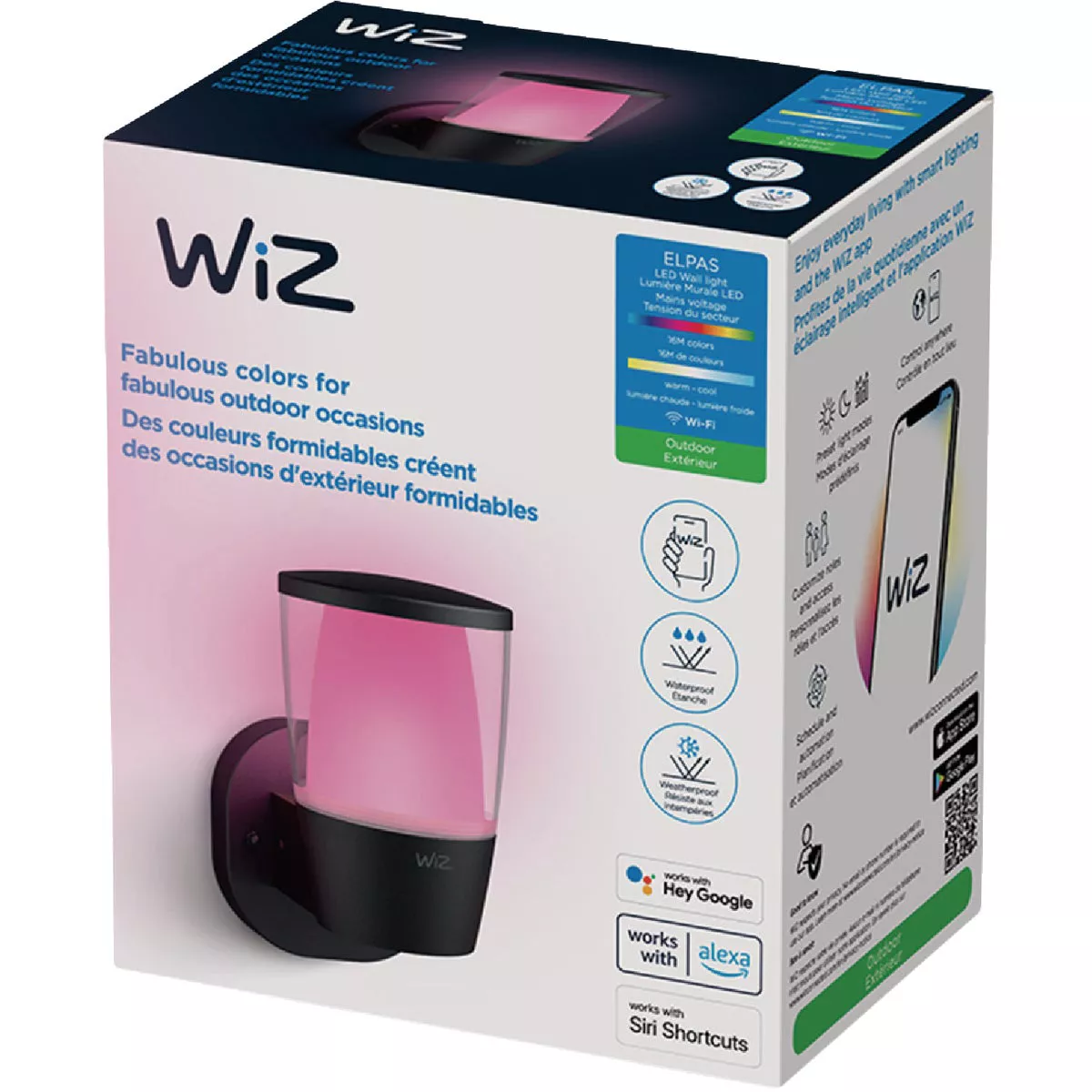 Wiz Color Smart Black LED Color Smart Wall Light Fixture - photo 2