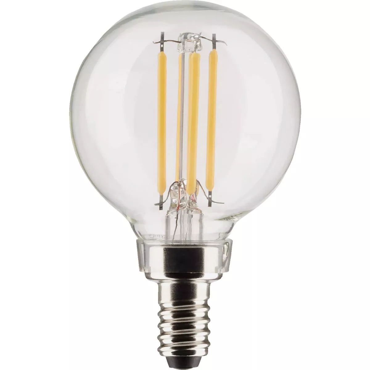 Satco 60W Equivalent Warm White G16.5 Candelabra LED Decorative Light Bulb (2-Pack)