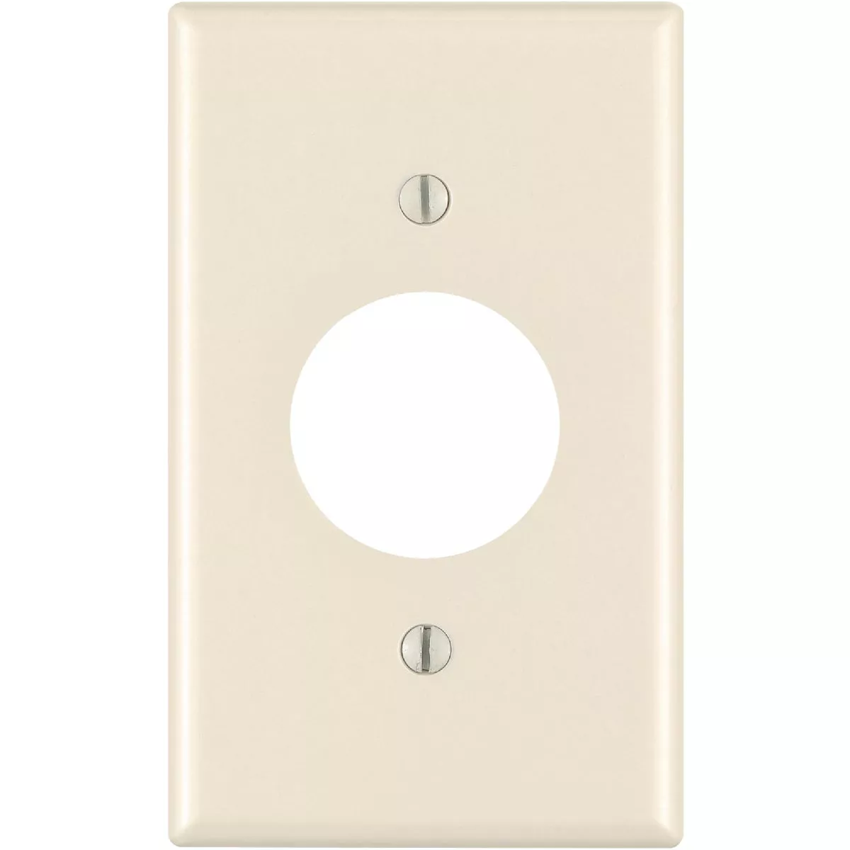 Leviton 1-Gang Smooth Plastic Single Outlet Wall Plate, Light Almond