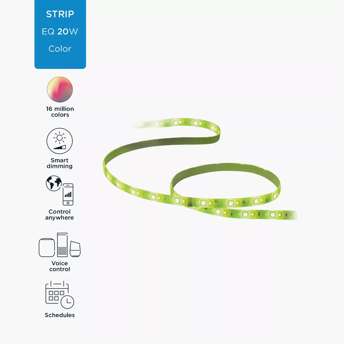 Wiz 6.6 Ft. L. Plug-In White 2700K to 6500K LED Strip Starter Kit - photo 3
