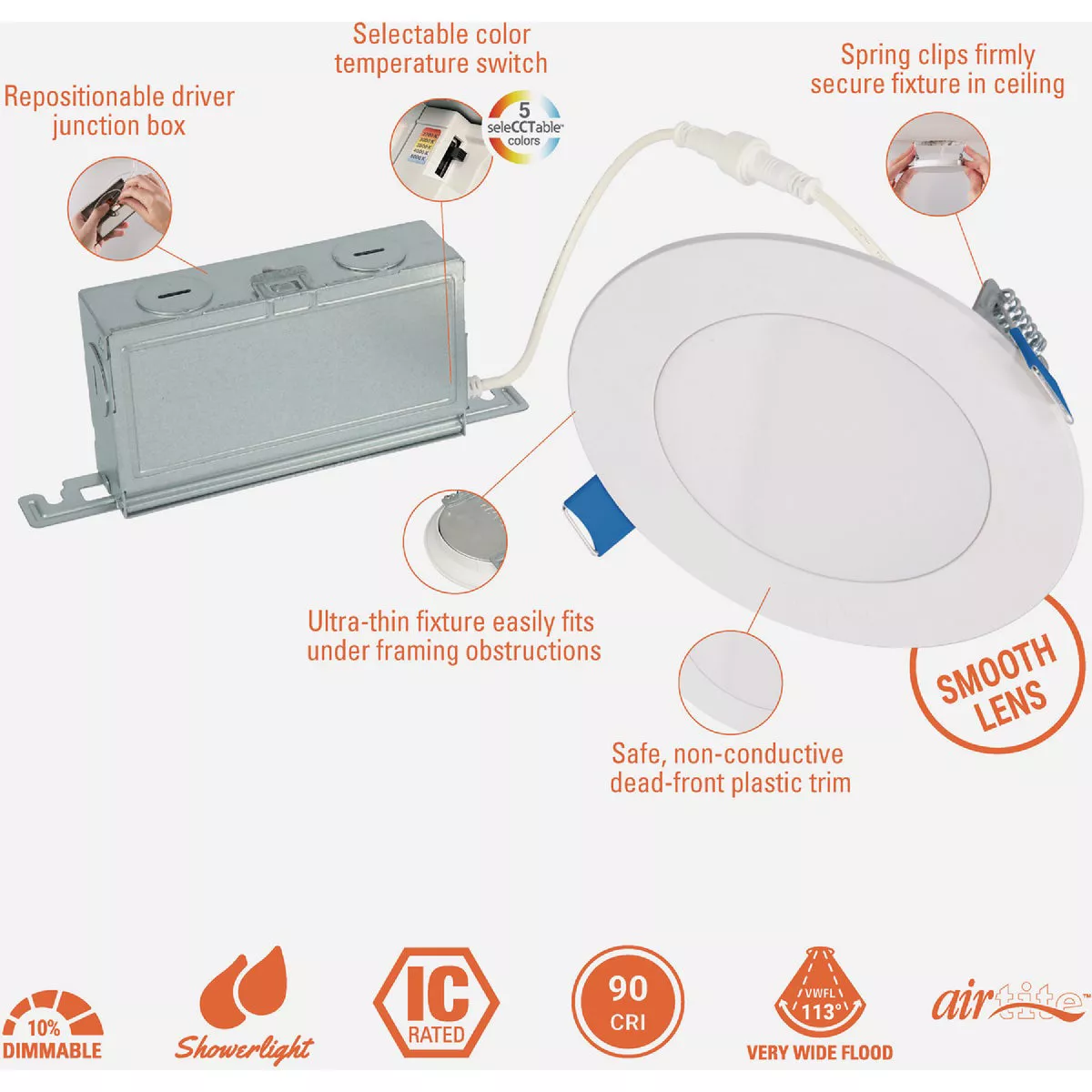 Halo 4 In. 600 Lm. 5CCT Canless Integrated LED Light Fixture - photo 5