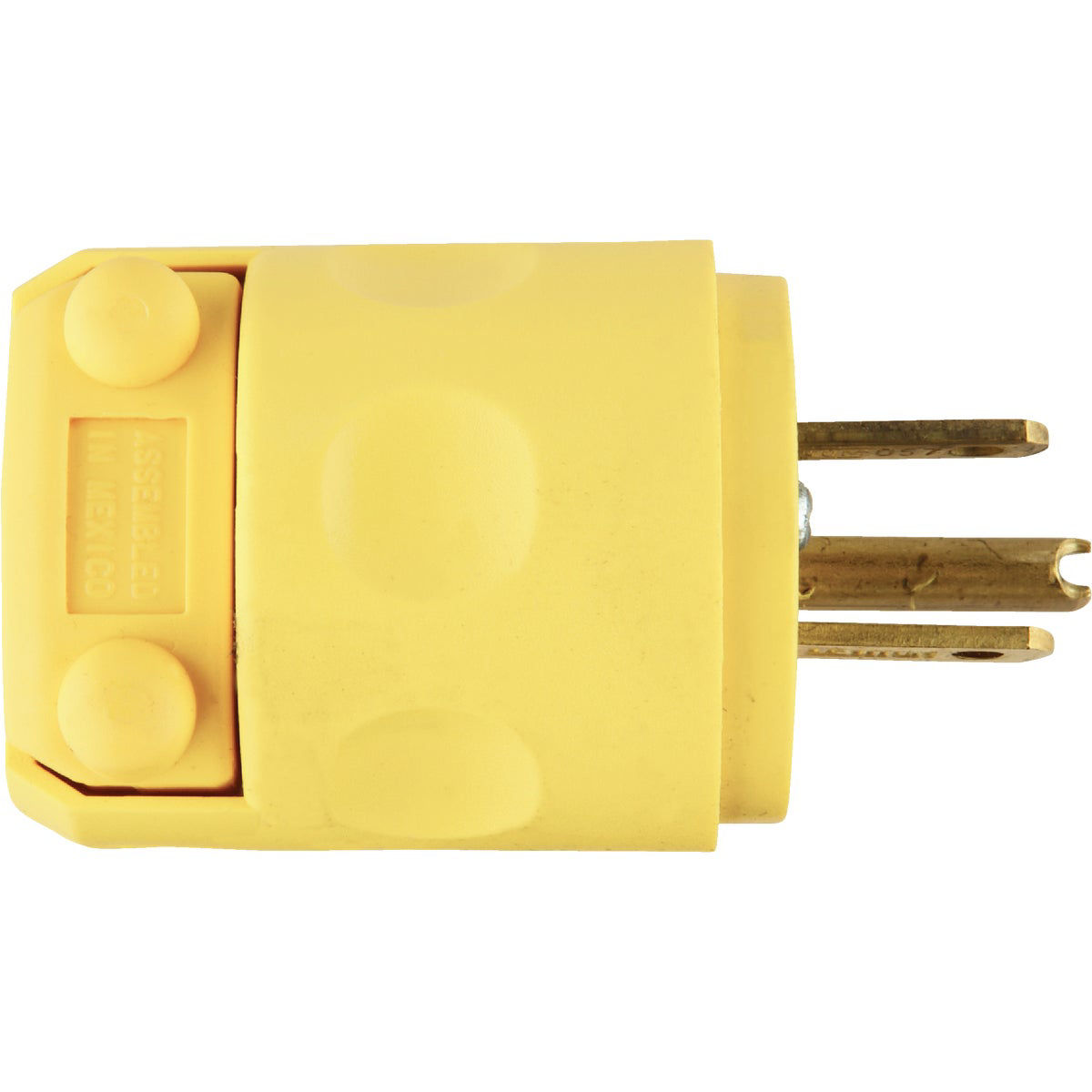 ELEGRP 15 Amp 125 Volt NEMA 5-15P 2 Pole 3 Wire Grounding Straight Blade Plug, Yellow (5 Pack
